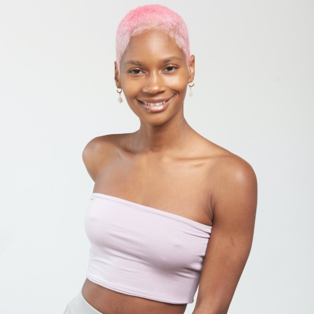 4 Pack Women’s Purple Tube Tops | Basic Fitted, Soft & Stretchy, Made in USA